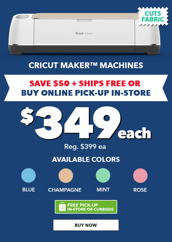 JoAnn Fabric and Craft Store Cricut popup sale ends tomorrow! Shop