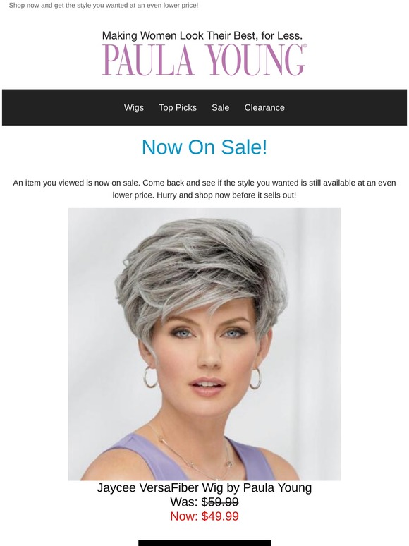 Paula Young One of your favorite items is now on sale! Milled