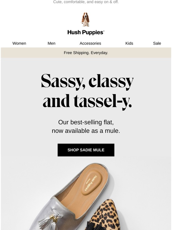 hush puppies tassel flats