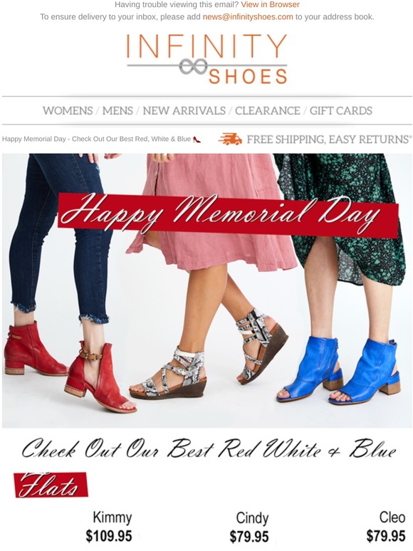 Happy Memorial Day - Check Out Our Best Red, White & Blue 👠