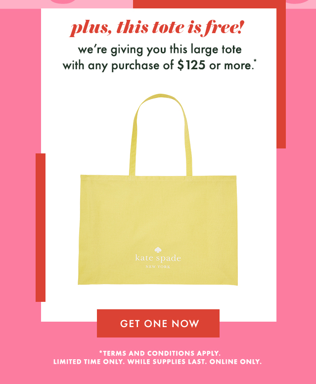 kate spade free tote with purchase