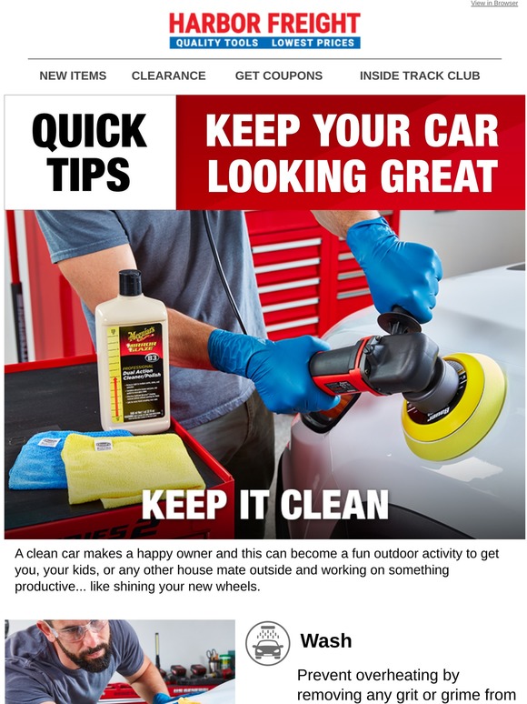 Harbor Freight Tools Quick Tips Keep Your Car Looking Great Milled