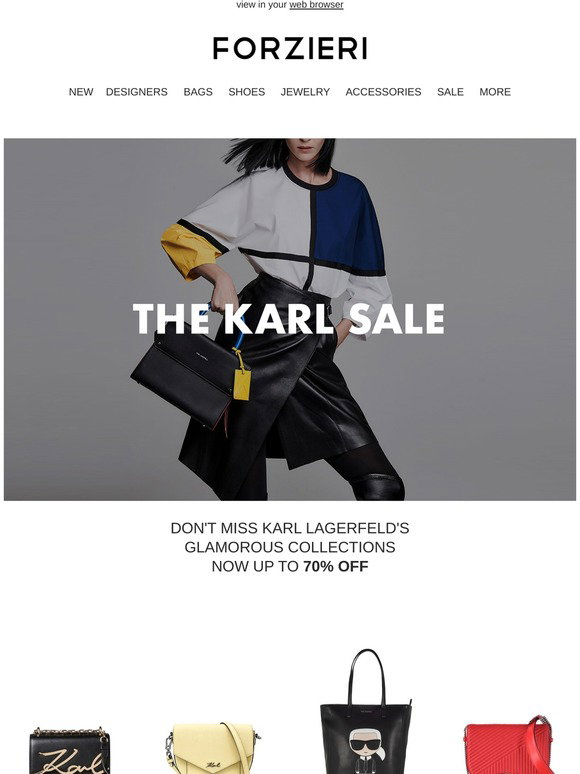 Karl Lagerfeld Karl Legend Luxury Clutch at FORZIERI