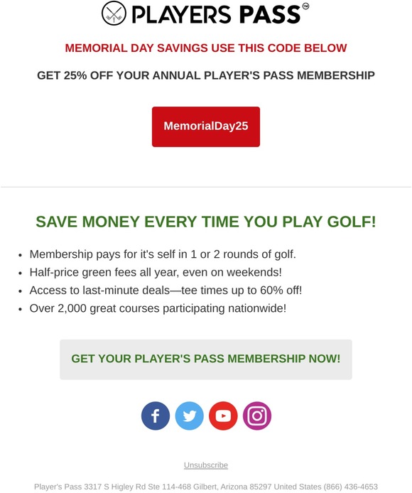 PLAY MORE GOLF, PAY LESS MONEY