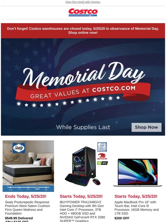 Costco Find Great Values this Memorial Day Shop Now! Milled