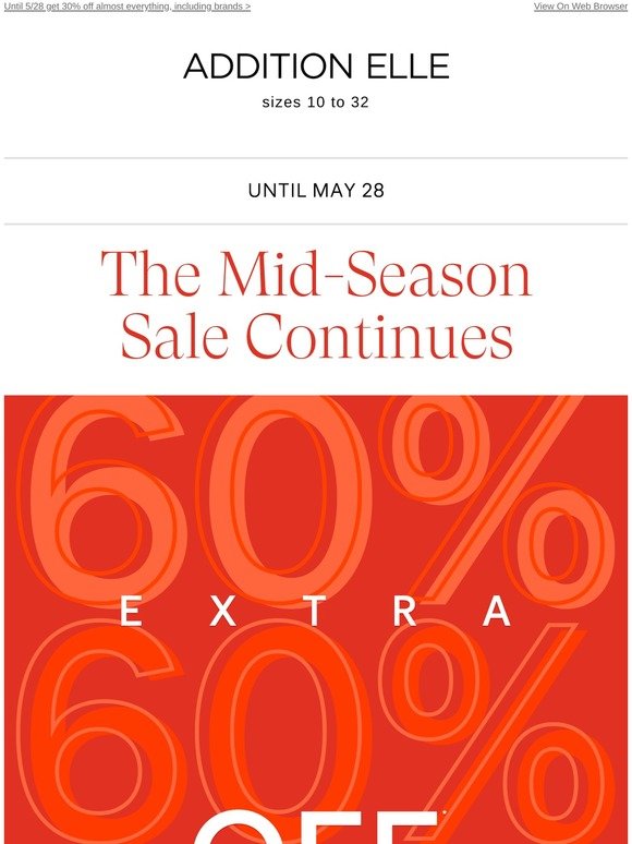 The Mid-Season Sale Continues...