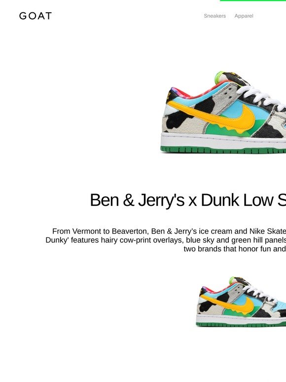 ben and jerry dunks goat