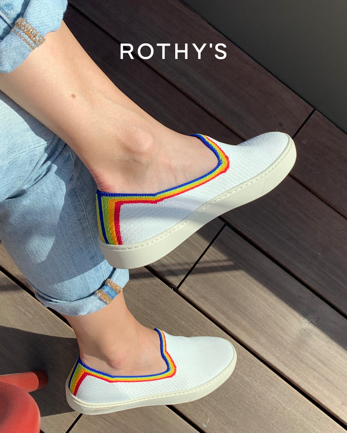 rothys white rainbow