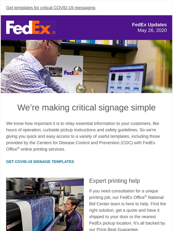 FedEx Office Keep customers informed with readytoprint signage Milled