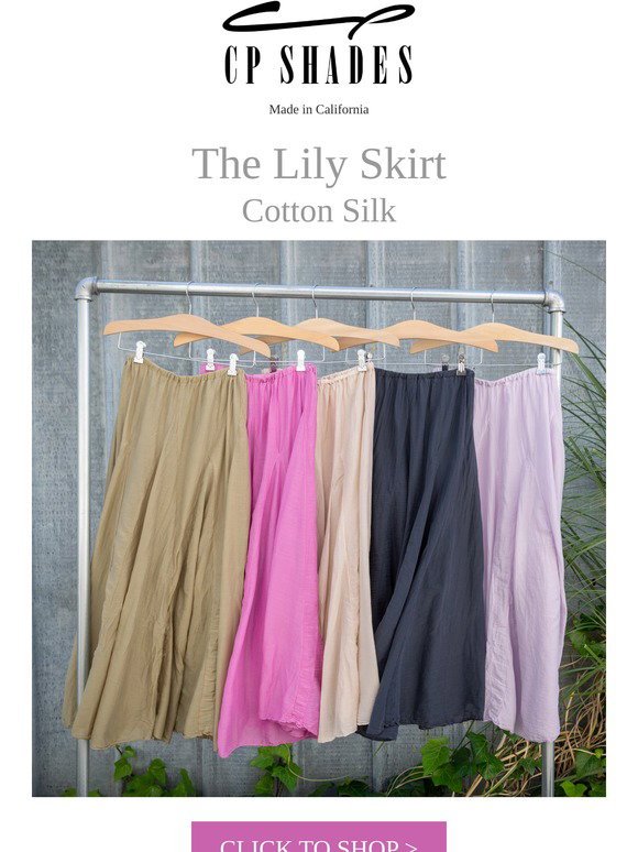 スカート CP SHADES Lily Cotton Silk Skirt