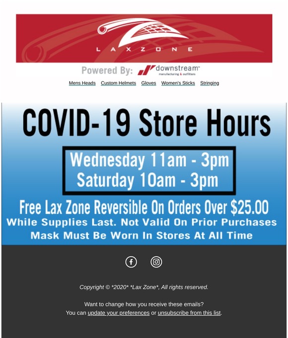 Lax Zone Georgia New Hours During COVID-19