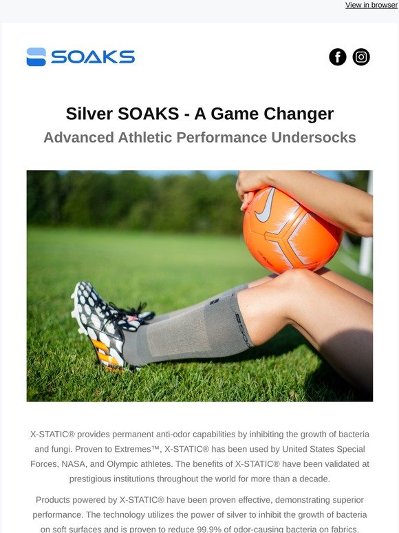 Silver SOAKS, A Game Changing Undersock