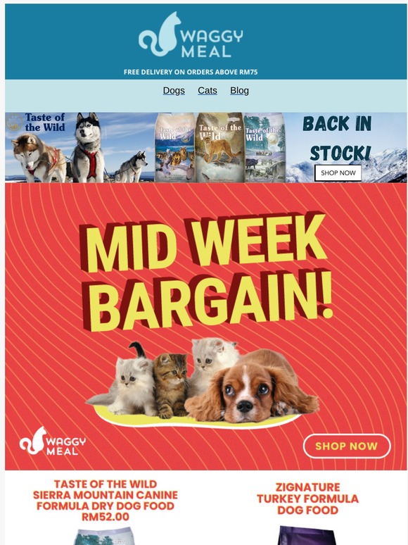 Crazy Mid Week Bargains! Use Code wag10!