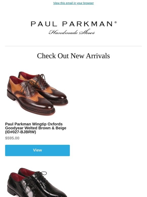 Paul Parkman Men's Norwegian Welted Wingtip Dress Shoes