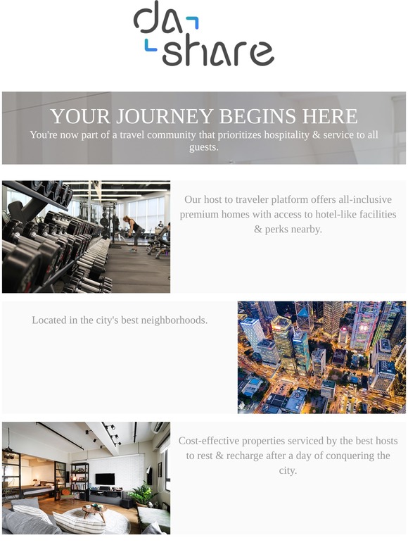 Welcome to Dashare - Your Journey Begins Here