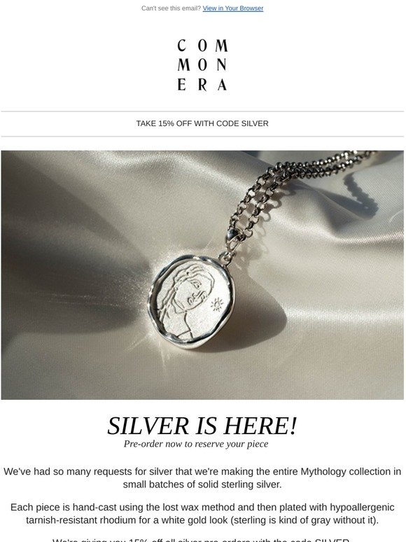 First Look: Sterling Silver is here (and we're giving you a discount!)