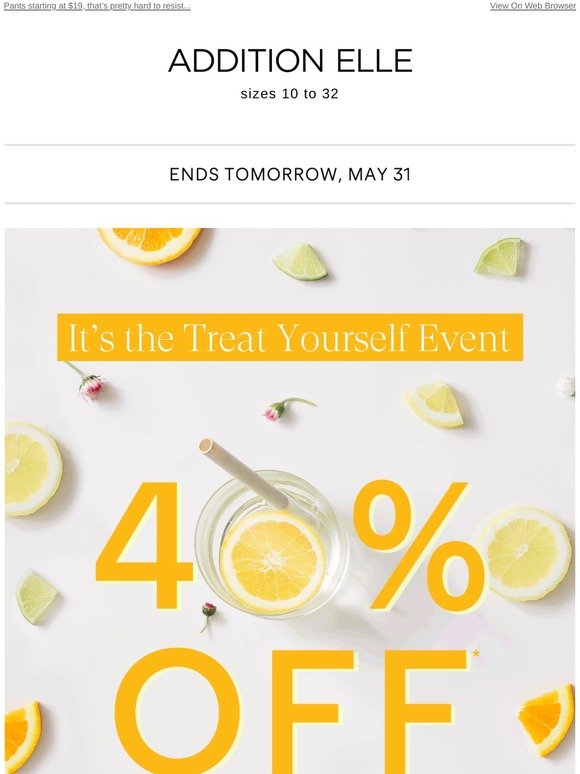 Treat yourself ! 40% off