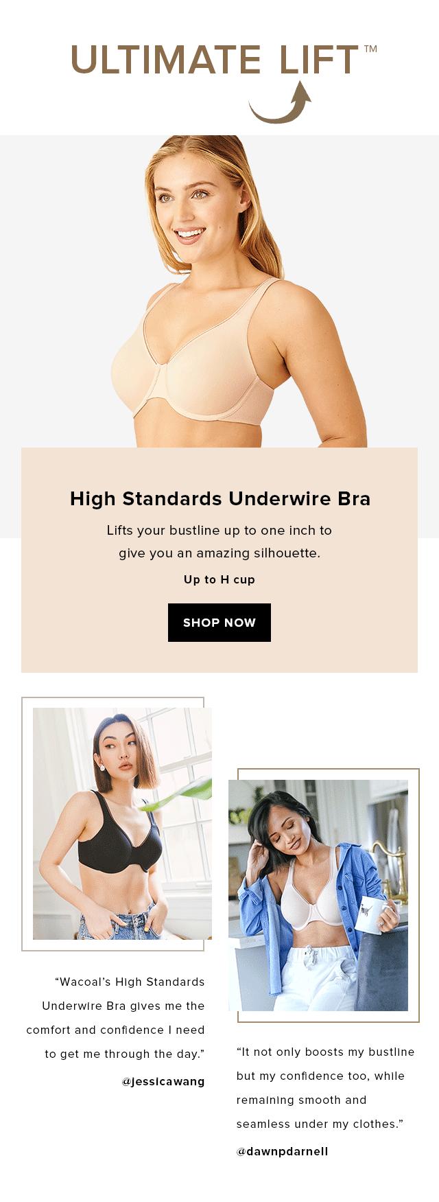 Wacoal This Bra LIFTS the Bustline Up to One Inch Milled