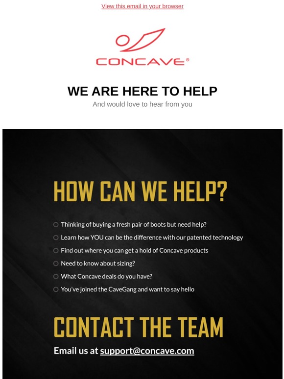 Concave USA - We are here to Help
