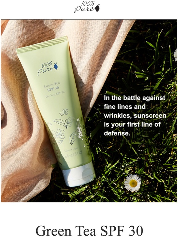 100 percent pure green tea spf 30