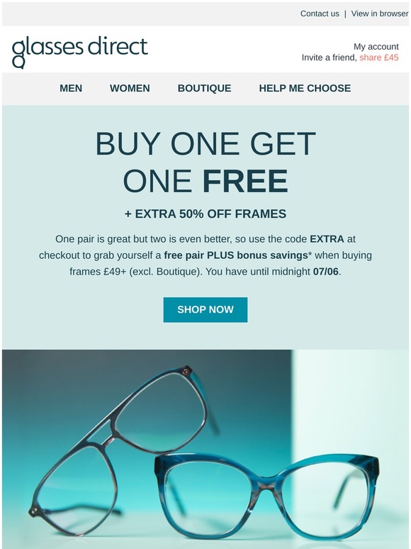 get a free pair of glasses