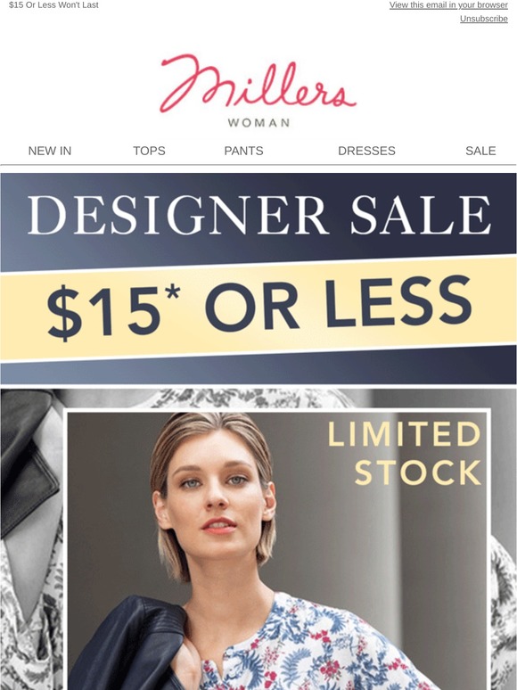 Millers Designer Sale Just Got Better! Milled