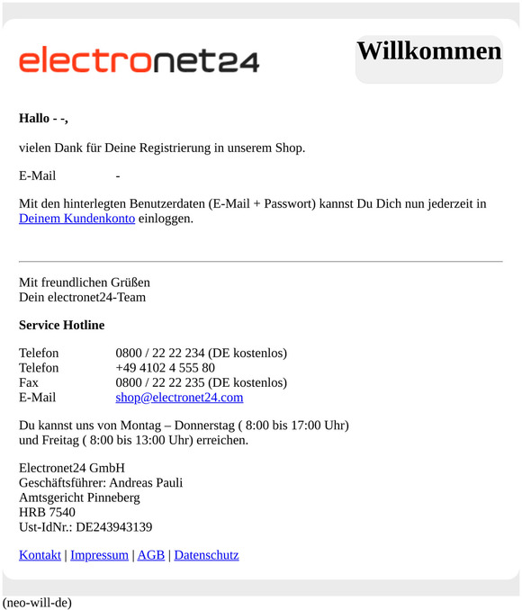Willkommen bei electronet24