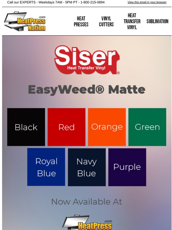 heat press nation Introducing NEW Siser EasyWeed Matte Milled