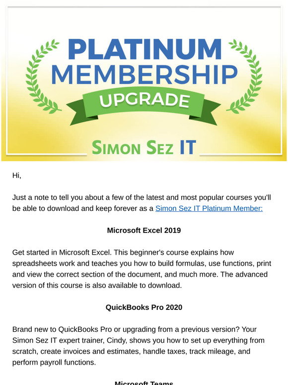 Simon Sez IT: Here are some of the courses you can download.. | Milled