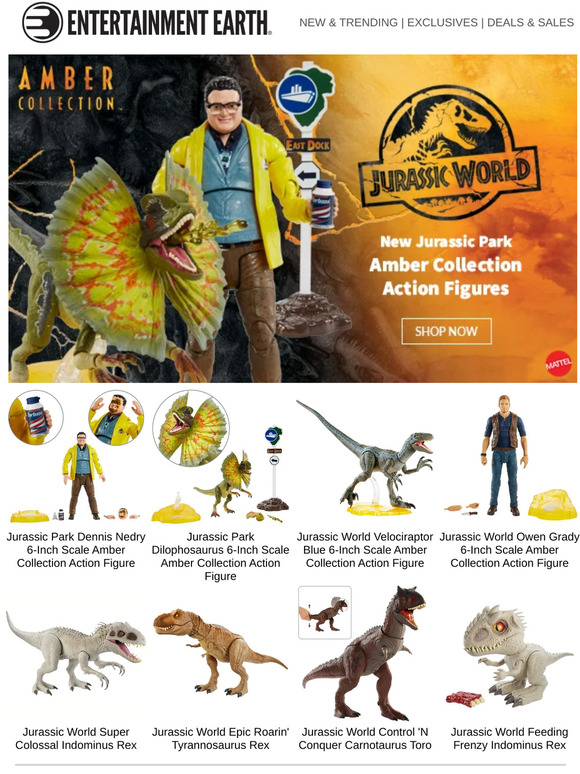 jurassic park amber collection trex