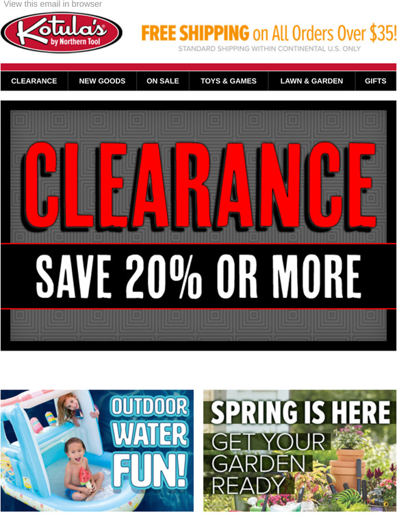 Clearance: Save 20% Or More