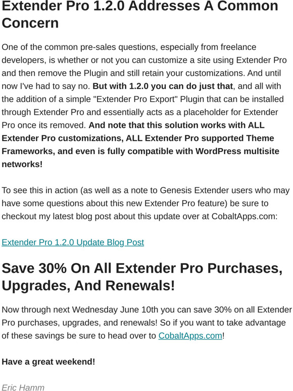 Exciting New Extender Pro Update And Sale!
