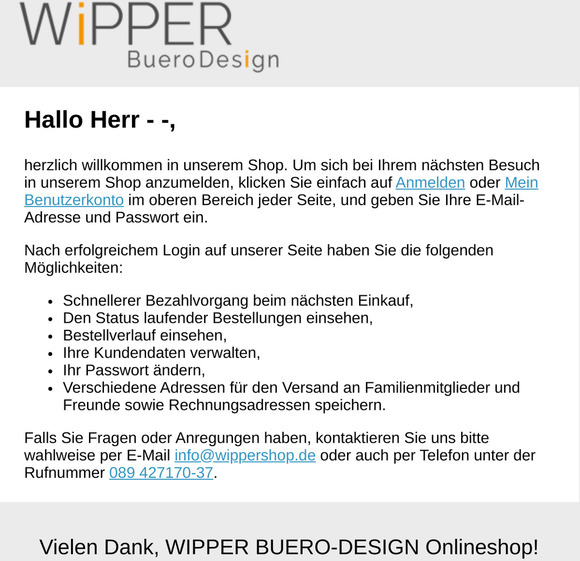Willkommen, Herr --