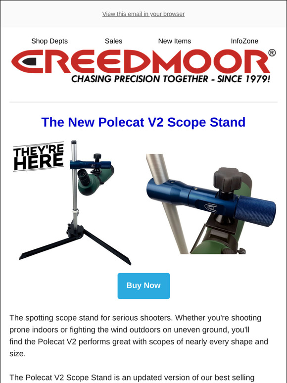 Creedmoor Sports Spotting Scope Stands For Serious Shooters Milled