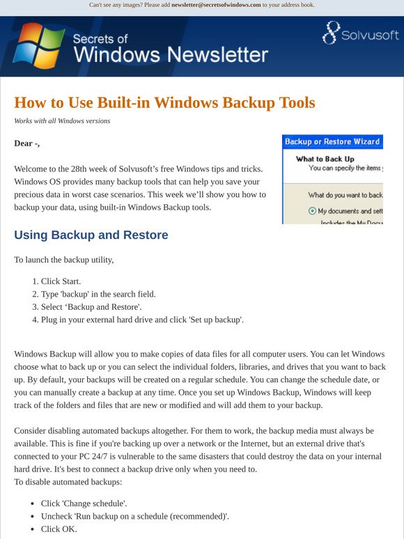 How to Use Built-in Windows Backup Tools