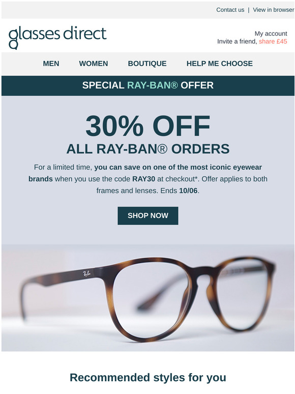 glasses direct ray ban