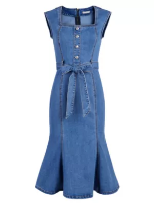 eva mendes denim dress