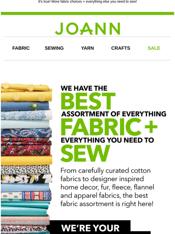 Jo-Ann Fabric And Craft Store: Did You Know We Have The Best Fabric ...