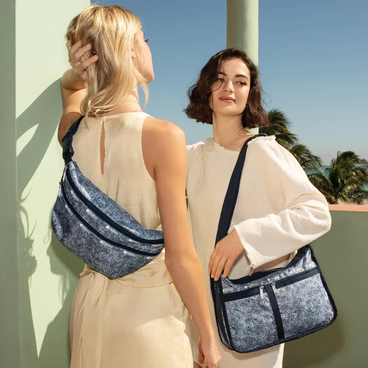 Lesportsac Official Page New Arrival Delray Denim Milled