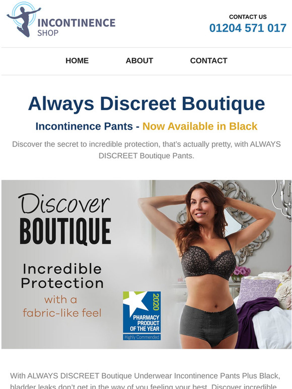 incontinenceshop.com: Incontinence Shop - New Always Discreet Boutique  Black