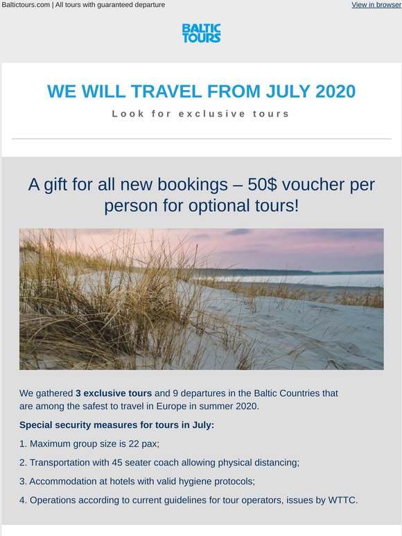 -safe traveling from July 2020! Check out 3 exclusive deals