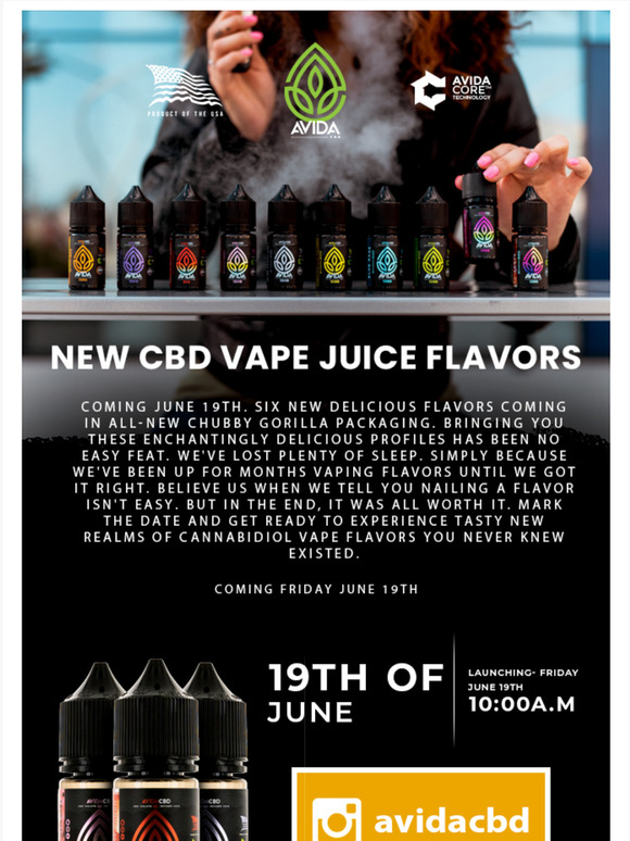 😱  New CBD Vape Juice Flavors
