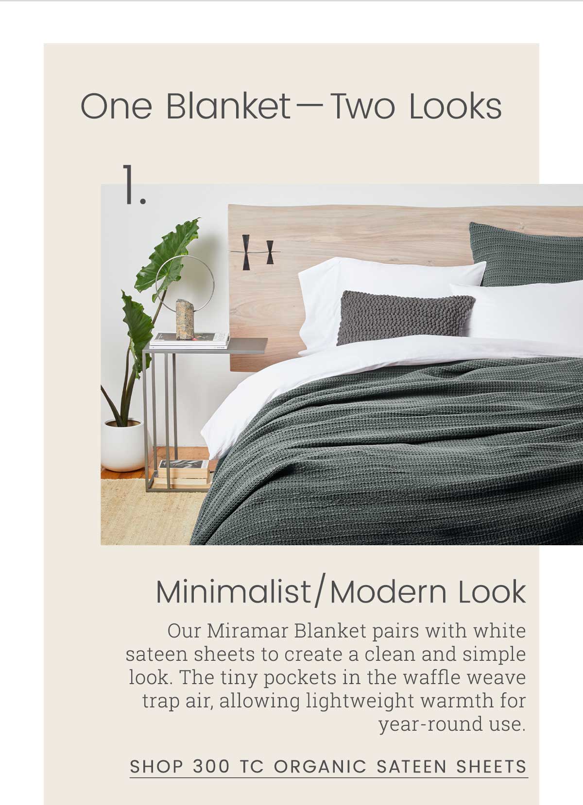 Coyuchi One Blanket Two Looks + Free shipping ends tomorrow Milled