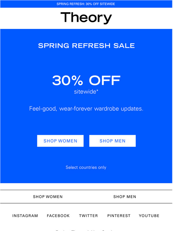 Theory Now Even More Styles Are 30 Off Milled