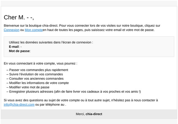 Bienvenue, M. --
