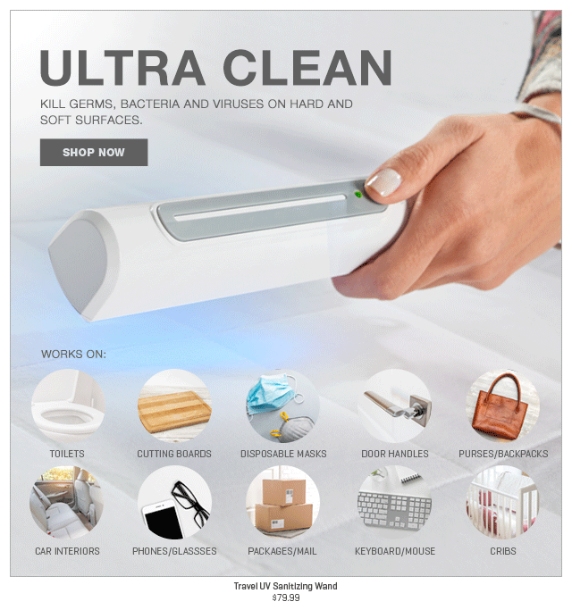 Sharper Image Kill viruses and bacteria with UV light Milled