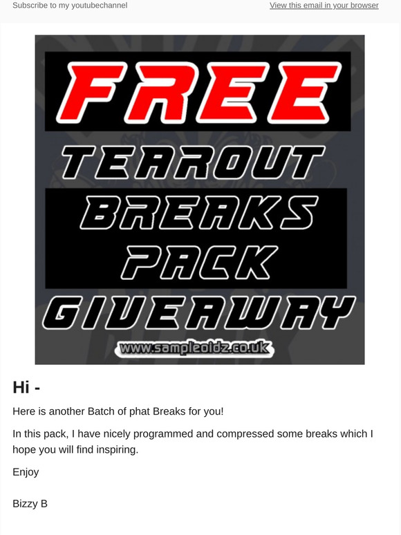Free Tear Out Breaks Pack