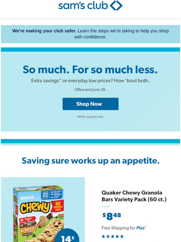 Sam's Club Prices you already love + some extra savings. Milled