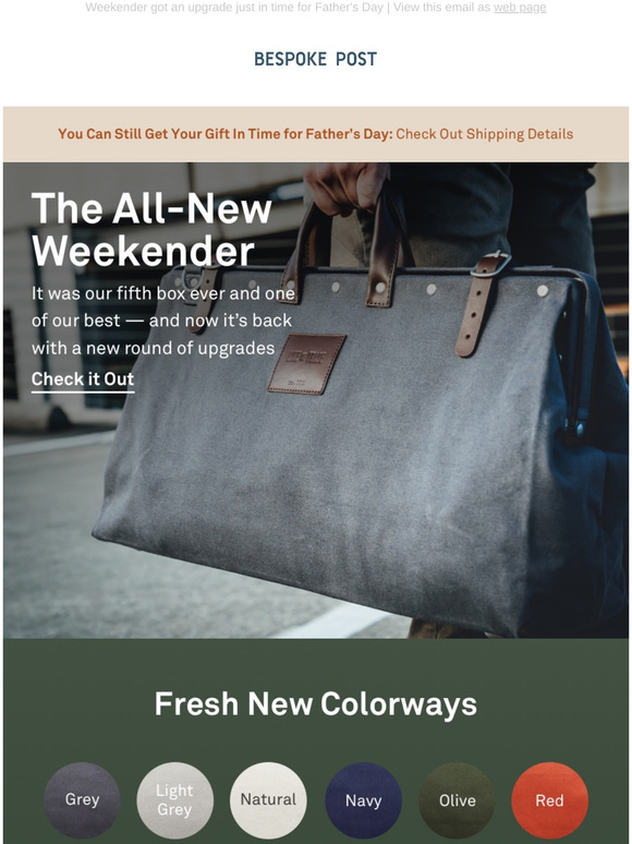 bespoke post weekender