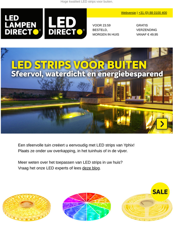 Ledlampendirect NL Sfeervolle tuin? LED strips! Milled